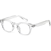 Johnny Depp Round Glasses for Women Men Vintage Circle Thick Frame Eyeglasses Non Prescription Glasses Clear lens Eyewear