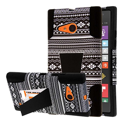 EMPIRE IX-NL730-BA MPERO IMPACT X Series  Silicone Polycarbonate Kickstand Case for lumia 730/735 - Black Aztec
