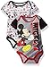 Disney Baby Boys' Mickey Mouse Adorable Soft Two-Pack Bodysuits, Awesome Gray, 3-6 Months