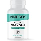 Vegan EPA/DHA, Algae Omega 3, No Fishy Taste, Brain Health*, 1 Mo Supply | Liquid Capsules for Stability and Fast Absorption, Supports eye, joint &amp; heart health*; gelatin-free, non-GMO, gluten-free