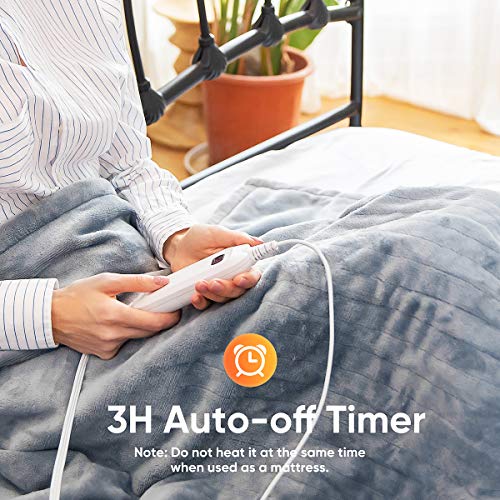 Heated Blanket Throw, HOKEKI Electric Throws with 3 Hours Auto Off & 6
