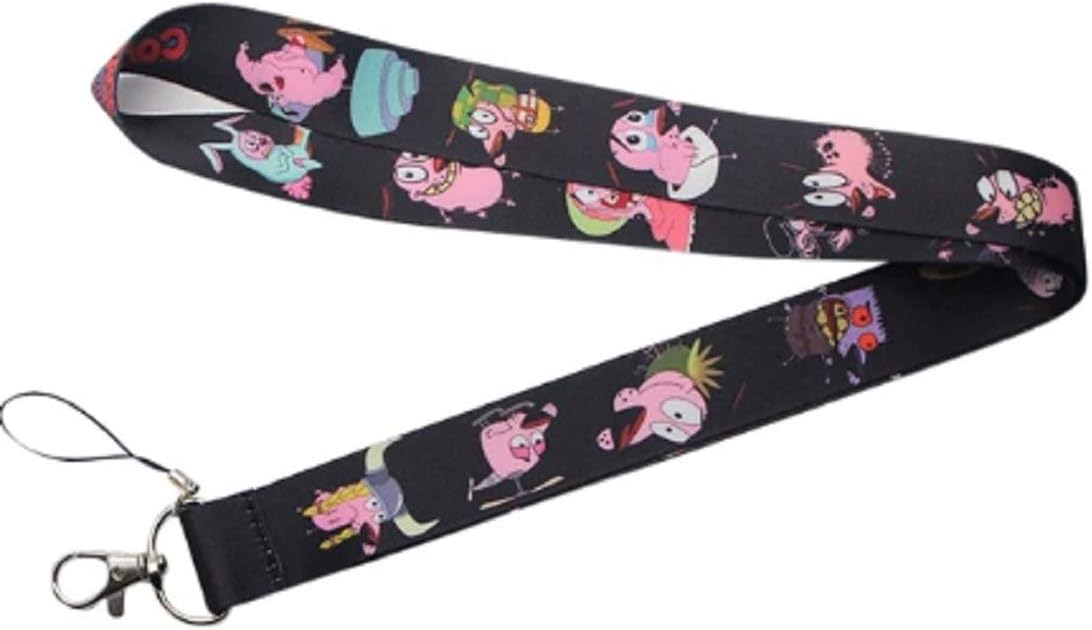 Cowardly Dog Themed Cosplay Id Holder Lanyard Keychain