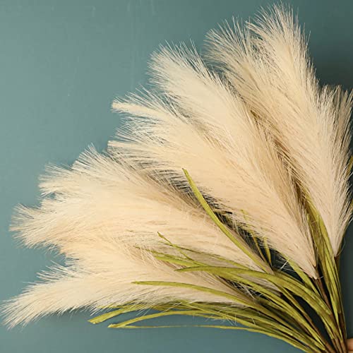 FOTEEWL 6PCS Faux Pampas Grass Large 39" /100CM Tall Artificial Pompous