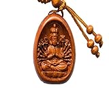 Handmade Rosewood 8 Laughing Buddha Lucky Charm, This Amulet Bring Good Luck, Money and Love in Your Life, Crafted at Thailand Temple (D)