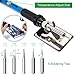 Vastar Wood Burning Kit, 44pcs Wood Burning Tool Temperature Adjustable with Soldering Pyrography Woodburning Pen + Embossing/Carving/Solder Tips, 7 Stencils, 2 Pencils, Stand & Sharpener (Blue)