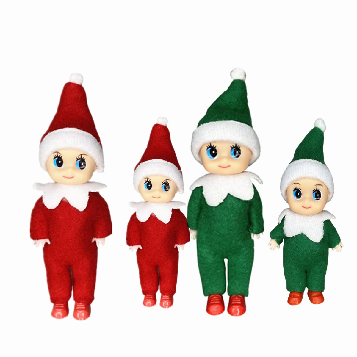 Aisszhao Christmas Mini Elf Baby Naughty Baby Elves Dolls Toy for Boys and Girls,Christmas Tradition Accessories Doll Shelf Baby Novelty Toys for Xmas Gift Advent Calendar Stocking Stuffers