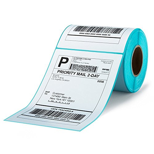 1 Roll 4 x 6 Inches Zebra Thermal Direct Paper, 250 Shipping Labels for Zebra Printers 2844, ZP450, ZP500, Eltron, and More
