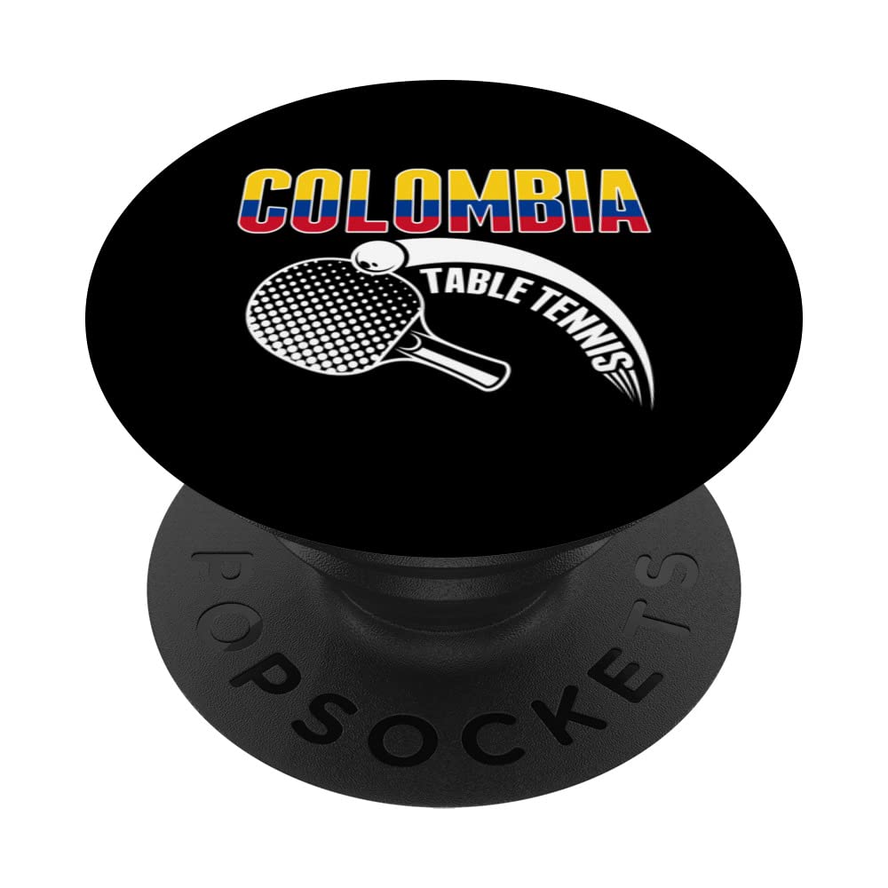 Colombia Table Tennis Lover Support Colombian Ping Pong Team PopSockets Swappable PopGrip — image 1