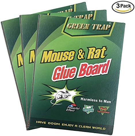 NoBuzz Mouse Rat Glue Trap, Strength Sticky Boards, Extra Large Size, Peanut Butter Scented, Catches Insect Lizard Spider Cockroach Rodent Scorpion Snake, Perfect Use for Indoor and Outdoor