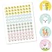 Big Dot of Happiness Whole Llama Fun - Llama Fiesta Baby Shower or Birthday Party Round Candy Sticker Favors - Labels Fit Chocolate Candy (1 Sheet of 108)