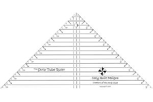 COZY QUILT DESIGNS Strip Tube Ruler™ - 9.5" x 9.5" x 13.25" Top-Selling Quilting Tool for Perfect Half Square Triangles