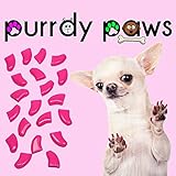 Soft Nail Caps For Dog Claws LIPSTICK PINK * LARGE * Purrdy Paws Brand
