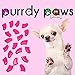 Purrdy Paws 40-Pack Soft Nail Caps for Dogs Claws Lipstick Pink Medium