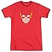 Justice League Flash Head Mens Adult Heather Ringer Shirt