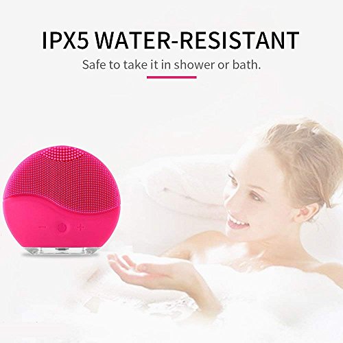 Facial Cleansing Brush, Waterproof Silicon Facial Cleaner and Masager Electric Cleansing System for Deep Cleansing Skin Care - Thumbnail 6