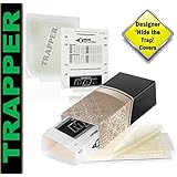 Trapper Glue Traps and 'Hide the Trap' Tan Covers 10 PACK. Catch Mice, Insects, Bed Bugs, Spiders, Crickets, Roaches and Mouse. Peanut Butter Scented Sticky Boards Pest Control.