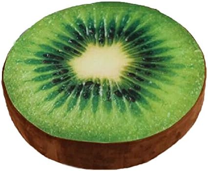 JIAJIA Emulational Fruit Dessert Cake Kiwi Chair Seat Sofa Round Super Short Plush Stuffed Cushion