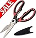 NOVASKO Premium Heavy Duty Kitchen Shears (Black/Red) primary