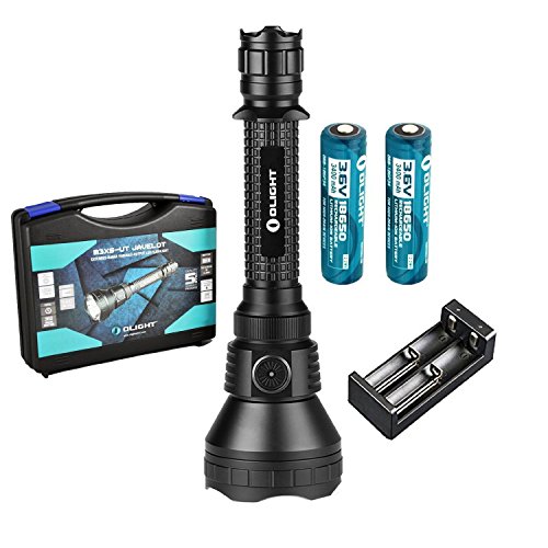 Olight M3XS UT Javelot(with Cree XP-L LED) Flashlight  +2 * Olight 18650 3400mAh Battery & Battery Charger With GIFT 1*Mini USB Power 6-LED Night Light