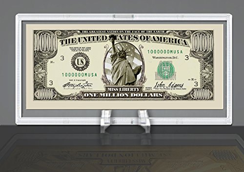 Million Dollar Bill Desktop Collectible - Comes in Currency Stand - Beautiful Best Quality Office Desk Top Accessory Gift - Toy, Prank, Gag Gift