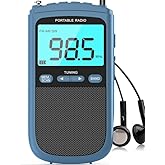 Portable AM/FM/SW Radio with Best Reception,900mAh Walkman with LCD Display, Headphones,Pocket Radio Rechargeable Battery,Digital Tuner and Presets for Walking