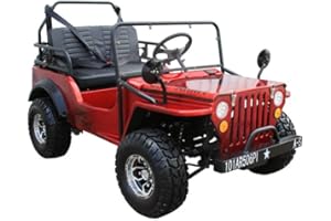BELMONTE BIKES 125CC Willys GO Kart | Venom | 125CC COOLSTER GO-Kart for Children, Young Adults | RED