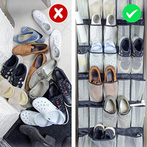 image for SOFTaCARE Over The Door Shoe Organizer - 31 Pockets - Best Shoe Holder