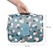 AKIRO Hanging Toiletry Kit Clear Travel BAG Cosmetic Carry Case Toiletry (Flower in Sky Blue)