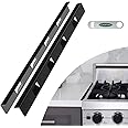 2 Pcs 316 Stove Gap Covers Stainless Steel Stove Gap Filler Range Trim Kit Between Oven and Countertop Dishwasher Dryer Heat Resistant and Easy to Clean (23'4 Mirror black)