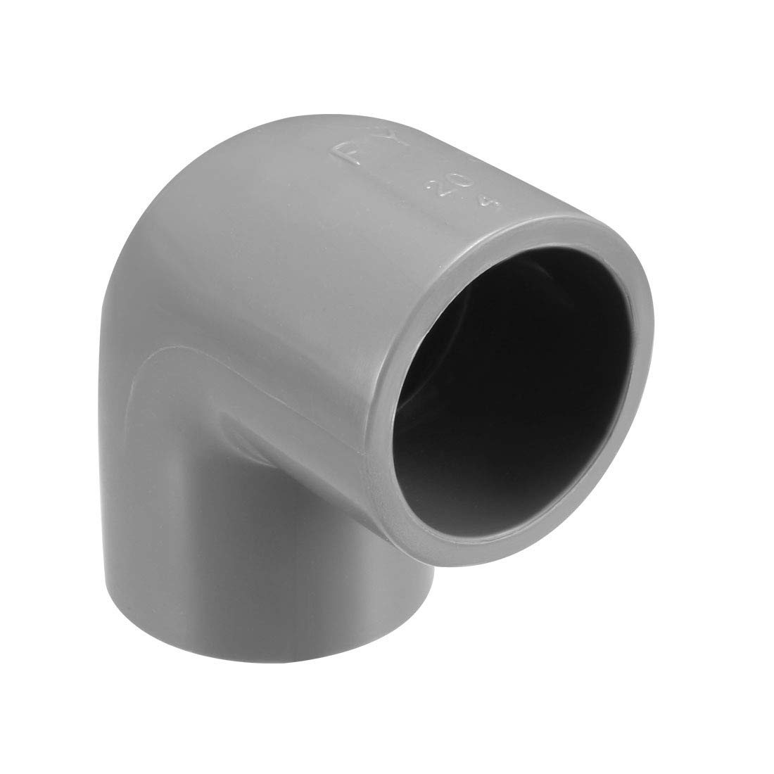 sourcing map 20mm Slip 90 Degree PVC Pipe Fitting Elbow Coupling Adapter Gray 5 Pcs