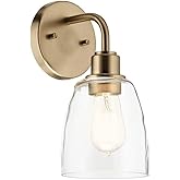 Kichler Meller 11.25 Inch Wall Light, 1 Light Exterior Wall Sconce in Champagne Bronze, (11.25" H x 5.5" W), 5100CPZ