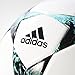 adidas Performance Champions League Finale Capitano Soccer Ball, White/Core Black/Dark Green/Blue/Aqua, Size 4