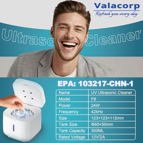 Ultrasonic UV Retainer Cleaner for Denture Aligner Mouth Guard Dental