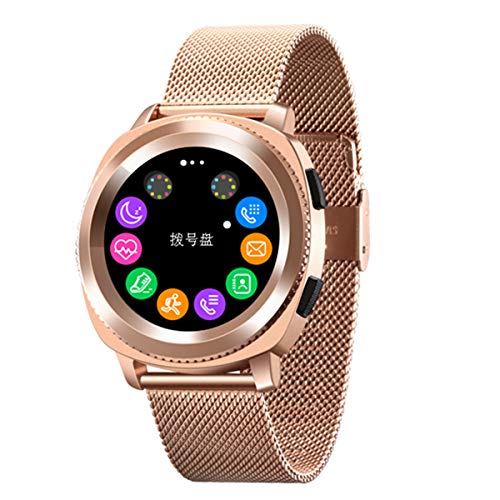 2018 Newfashioned Sports Smart Watch, Waterproof Fitness Tracker with Heart Rate Monitor, Milanese Loop Strap Watch, for Birthday Men Women Kids Gift, Compatible with Android and iOS.(Gold)