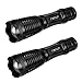 Refun E6 (2 pack) High Powered Tactical Flashlight, Ultra Bright LED Handheld Flashlight, Portable Outdoor Water Resistant Torch with Adjustable Focus and 5 Light Modes for Camping Hiking etc