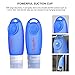 Pretty See Travel Bottle Silicone Leak Proof Squeezable and Refillable Containers TSA Approved BPA Free for Shampoo Conditioner Lotion Toiletries with Travel Bag (3.3 OZ, Set of 4)