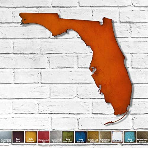 Florida metal wall art Choose 10", 16" or 22" wide