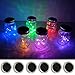 Decorman Solar Mason Jar Lid Lights, 6 Pack 10 LED Waterproof String Fairy Star Firefly Jar Lids Lights for Patio Garden Yard Lawn Party Wedding Christmas Decoration(Jars & Hangers Not Included)