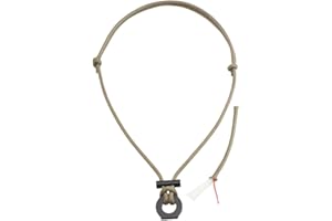 PSKOOK Fire Starter Necklace, Survival Paracord Necklace with Flint and Steel, Bushcraft Necklace for Camping, Hiking and Backpacking
