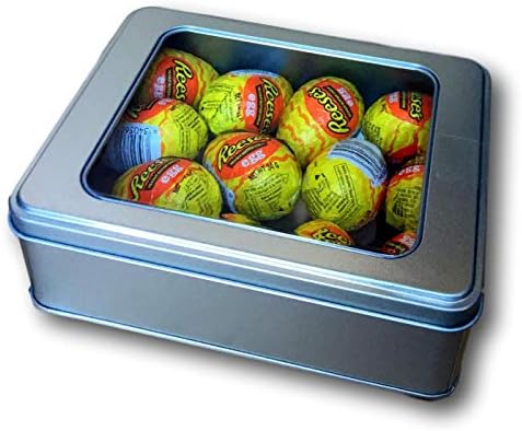 Reese's Peanut Butter Chocolate Easter Eggs Present Share Gift Tin Box Hamper | Chocolate Eggs Selection Retro Sweets | Happy Easter Present | Hamper Exclusive to Chocolate Universe