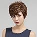 HAIRCUBE Short Wigs for Women Heat-Resistant Synthetic Wigs Color Brown Mixed Golden