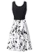 KIRA Women's Scoop-Neck Floral Sleeveless Short Fit-and-Flare Dress, 6500-1, Small