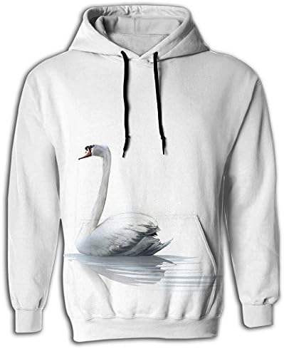 JUJIA SAD Men's Fashion Swan 3D Print Hoodies Sweatshirts