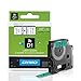 DYMO Standard D1 Labeling Tape for LabelManager Label Makers, Black Print on Green Tape, 1/2'' W x 23' L, 1 Cartridge (45019)