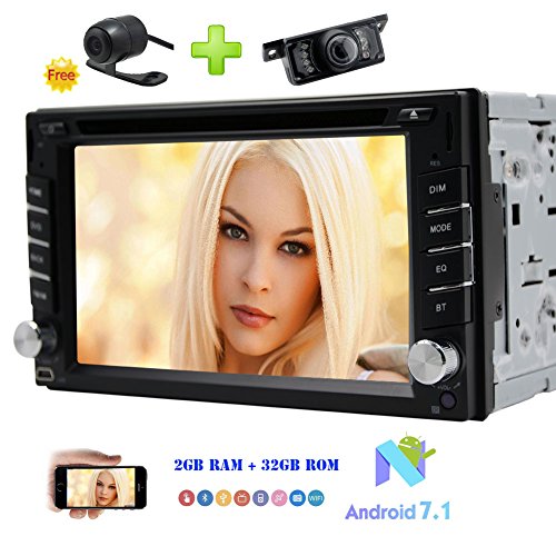 Click Here to See More Images Front & Rear Camera Included Android 7.1 Car Stereo Double Din 6.2