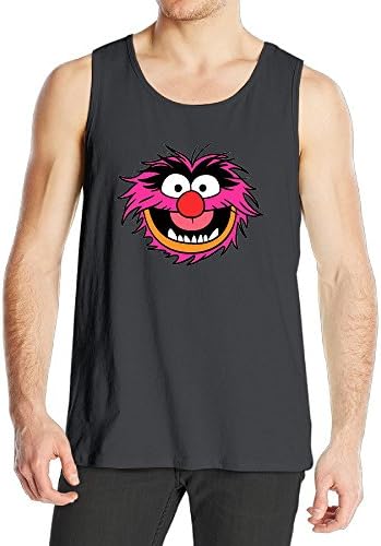 Men's Love Muppets Most Wanted Jumbo Animal Cartoon Picture Tank Top Black
