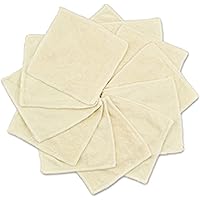 Babygoal Bamboo Baby Wipes, Washable Small Saliva Towels for Newborns, 12-Pack Cloth Face Wipes - Ultra-Soft & Reusable