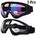 Outgeek Ski Goggles, 2-Pack Skate Glasses with UV 400 Protection Windproof and Dustproof for Snowboard Motorcycle Bicycle