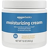 Amazon Basics Moisturizer Cream for Face, Dry Skin, Hydrating, 16 Ounces, 1-Pack