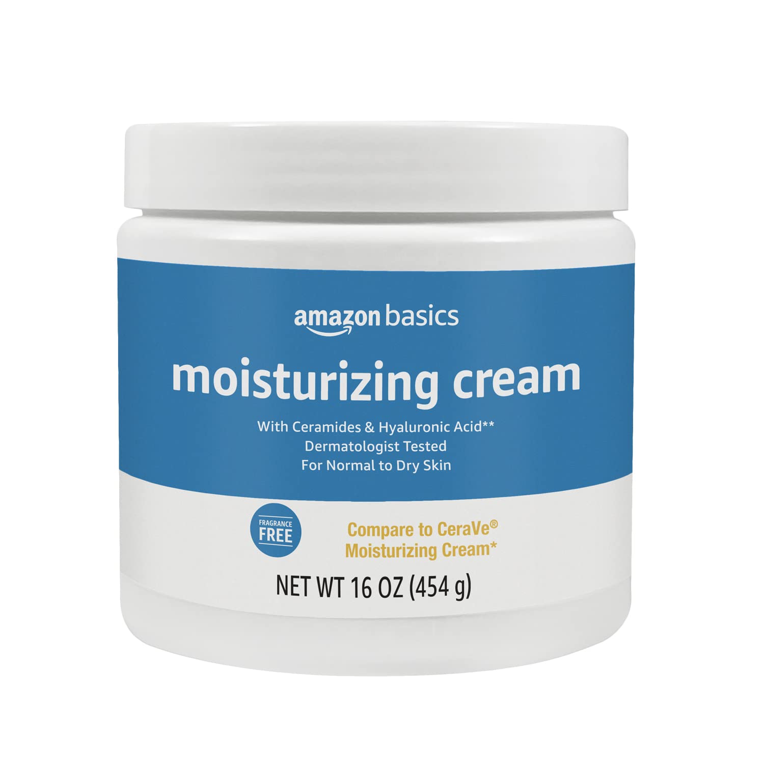 Photo 1 of Amazon Basics Moisturizer Cream for Face, Dry Skin, Hydrating, 16 Ounces, 1-Pack